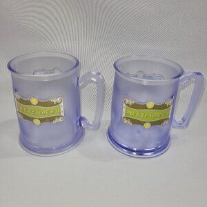 Wizarding World of Harry Potter Butterbeer 2 Plastic Mugs Butter Beer Pair Cups